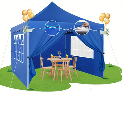 3x3m Pop-Up Partytent – Vouwtent – Tuinkataplein – Evenemententent – Zonnescherm – Afneembare Zijwanden – Verstevigd Frame Met Padding