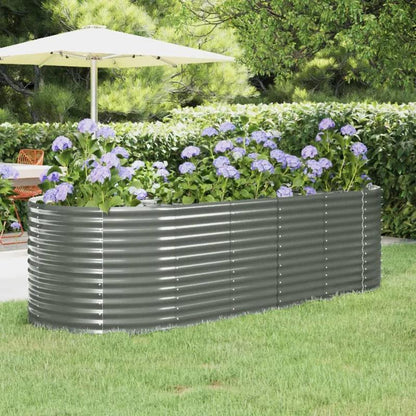Tuinbed – Plantenrek – Moestuinbak – Bloemenrek – Verhoogd Bed – Gepoedercoat Staal – Groot Formaat 249x100x68 cm – Duurzaam & Roestbestendig