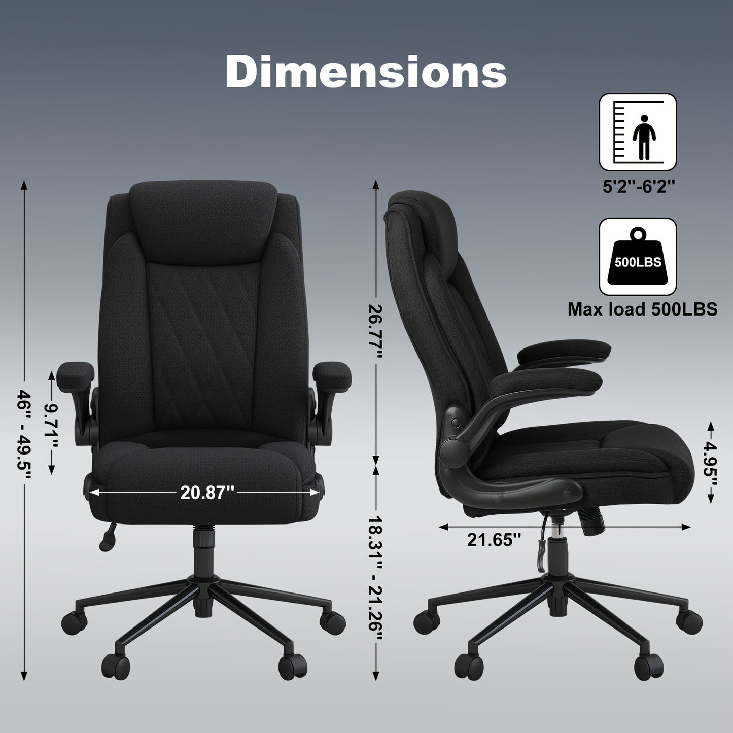 Bureaustoel – Kantoorstoel – Draaistoel – Gamestoel – Bureaustoelen – Ergonomisch Met Nek- En Lendesteun – Extra Stevig Tot 226,8 Kg Met Stille Wielen