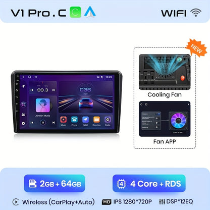 Multimedia Speler – Autoradio – Smart Radio – Android Auto – 2-DIN Systeem – 9 Inch IPS Scherm – Wi-Fi & 4G Verbinding