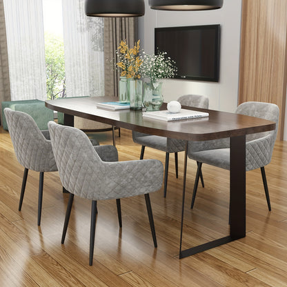 Eetkamerstoelen – Stoelen – Kuipstoelen – Keukenstoelen – Armstoelen – Hoogwaardige Stoffen Bekleding – Zwarte Metalen Poten