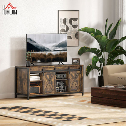 Tv-meubel – Tv-stand – Tv-kast – Tv-meubelkast – Lowboard – Modern Bruin – Geschikt voor tot 60 inch – Kabelmanagement en ruime opbergruimte