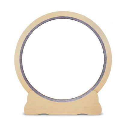 Large Wooden Exercise Wheel for s, Measuring 132 Cm, Designed for Indoor Use. This Treadmill Features a Removable Carpet And a Fishing Rod for Running, Walking, And Exercising, Accommodating Most s Weighing Up to 13 Kg.
