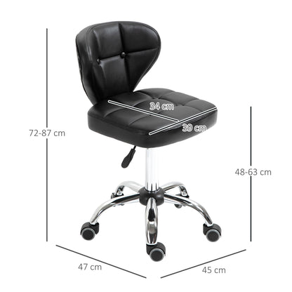 Kruk – Werkkruk – Zadelkruk – Bureaustoel – Draaistoel – Verstelbare Zithoogte 72-87 cm – Kunstleer Bekleding