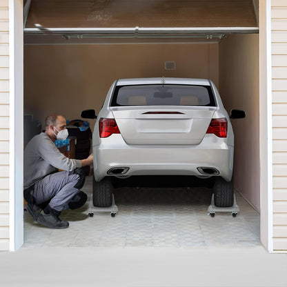 Krik – Hefplateau – Autokrik – Garagekrik – Potkrik – Set Van 4 – Stalen Constructie – 500 Kg Draagvermogen Per Plateau