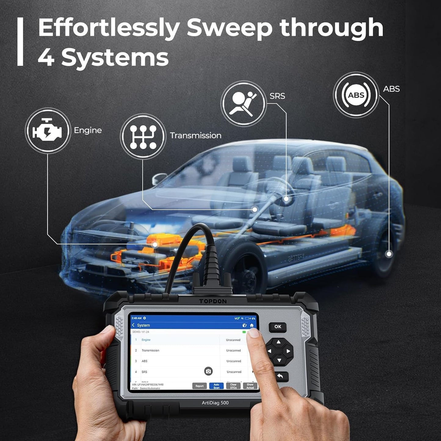 10,25" Autoradio – Multimedia Systeem – Touchscreen Radio – Android 13 Navigatie – CarPlay Android Auto – 8GB RAM 128GB Opslag – HD Display 1920x720 Pixels