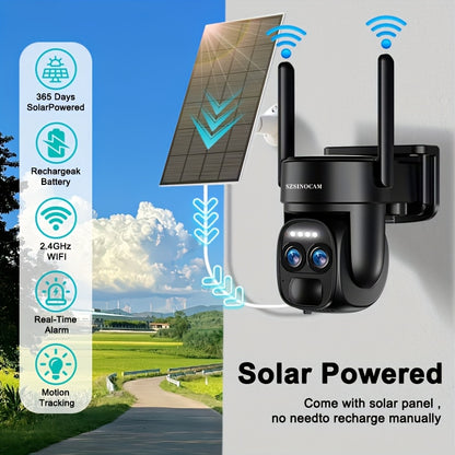 Bewakingscamera – Beveiligingscamera – Buitencamera – Camerabewaking – Draadloze Camera – 1440p Dual Lens – Kleurennachtzicht met Spotlight