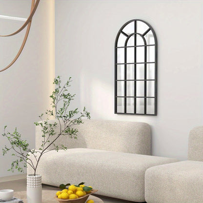 Volledige Lengte Spiegel – Vloerspiegel – Wandspiegel – Staande Spiegel – Badkamerspiegel – Zwart Metalen Frame – 110x62 cm – Duurzaam Kunststof Achterwand