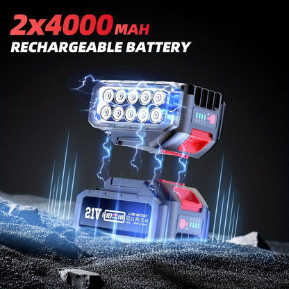 Slagmoersleutel – Draadloze Slagmoersleutel – Accu Slagmoersleutel – Elektrische Moersleutel – 1000 Nm Koppel – 8000mAh Accu