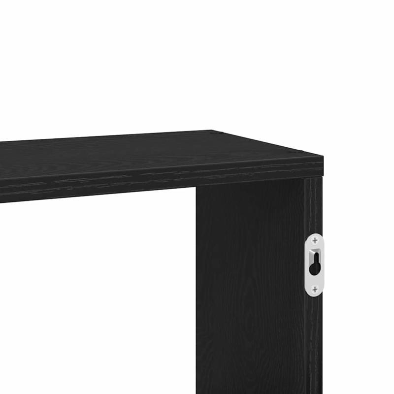 Wandplank – Muurplank – Schap – Opbergplank – Displayplank – Zwarte Eikenhout Look – Modern Europees Design – 167,5x18x68 cm – Eenvoudige Wandmontage
