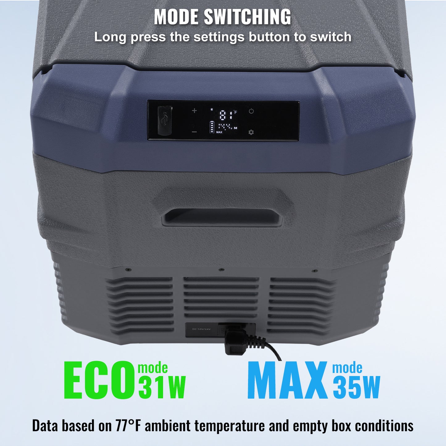 Mobiele Koelkast – Draagbare Koelbox – Compressor Koelkast – Auto Koelkast – 37 Liter Inhoud – Bluetooth Bediening