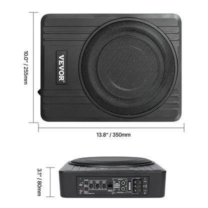 Subwoofer – Autosubwoofer – Actieve Subwoofer – Underseat Subwoofer – Compact Design – 150W RMS Vermogen – Aluminium Behuizing