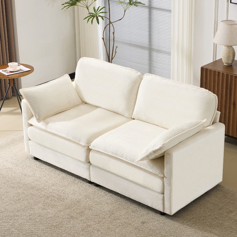 Loveseat – 2-Zitsbank – Kleine Bank – Tweezitsbank – Sofa – Compact Formaat – Metalen Frame – Onderhoudsvriendelijke Bekleding – Direct Gebruiksklaar
