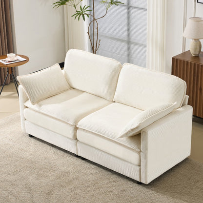 Loveseat – 2-Zitsbank – Kleine Bank – Tweezitsbank – Sofa – Compact Formaat – Metalen Frame – Onderhoudsvriendelijke Bekleding – Direct Gebruiksklaar
