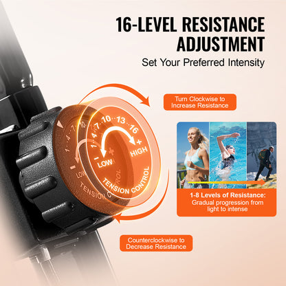 3-in-1 Hometrainer – Fitnessfiets – Indoor Bike – Stationaire Fiets – Opvouwbare Fiets – Zwart-Oranje – Verstelbaar Zadel – Magnetische Weerstand