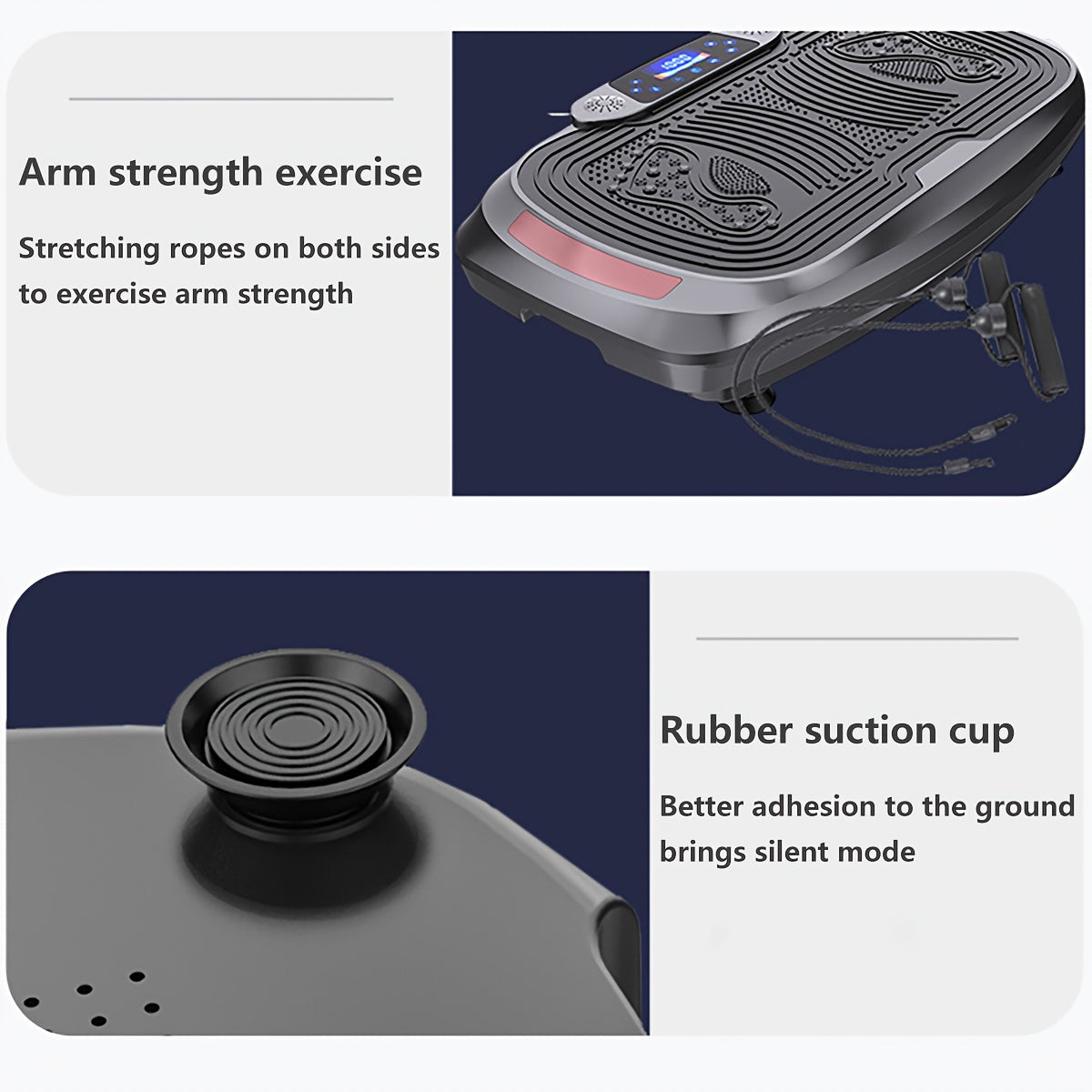 Trilplaat – Vibration Plate – Fitness Machine – Slankapparaat – Trainingsapparaat – 120 Snelheden Touchbediening – Mute Motor 200kg Max Belastbaar – Zwart