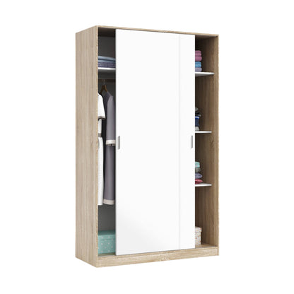 Wardrobe 2 in Front of Dnoce, Bedroom Closet, Furniture with 4 Shelves And Clothes Rail, 120X50H200 Cm, Available in 4 Colors
