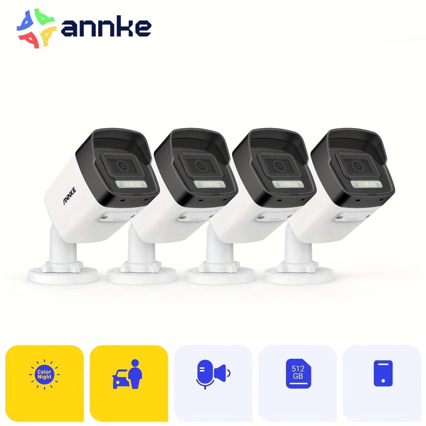Beveiligingscamera – Camerabewaking – Bewakingscamera – Buitencamera – Ultra HD 3K Resolutie – Kleurennachtzicht 30m & Mens-Voertuig Detectie