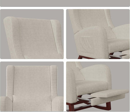 Schommelstoel – Relaxstoel – Wiegstoel – Luisterstoel – Schommelzetel – Ergonomisch Ontwerp Met Lendensteun – Uniek Voetensteuntje Voor Extra Comfort
