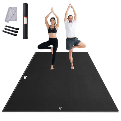 Yogamat – Fitnessmat – Sportmat – Pilatesmat – Trainingsmat – Extra Groot 274x183 cm – Anti Slip PVC 7 mm Dik