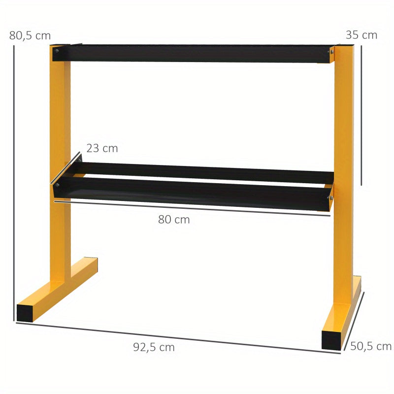 Halterrek – Dumbbellrek – Gewichtenrek – Halterstandaard – Dumbbellhouder – Compact Ontwerp – Stevig Stalen Frame – Belastbaar Tot 270 kg