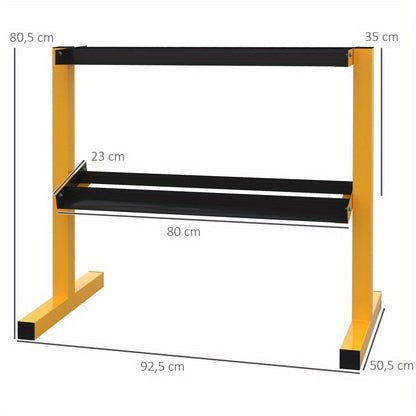 Halterrek – Dumbbellrek – Gewichtenrek – Halterstandaard – Dumbbellhouder – Compact Ontwerp – Stevig Stalen Frame – Belastbaar Tot 270 kg