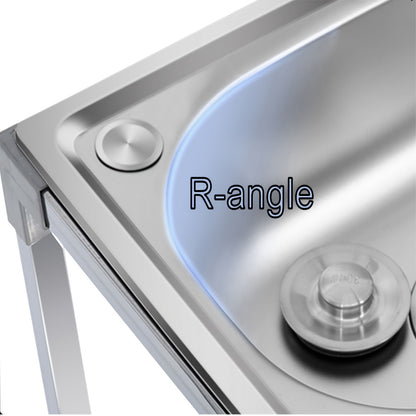 Stainless Steel Freestanding Sink with Faucet - Perfect for Outdoor, Kitchen, Garage & Laundry Use