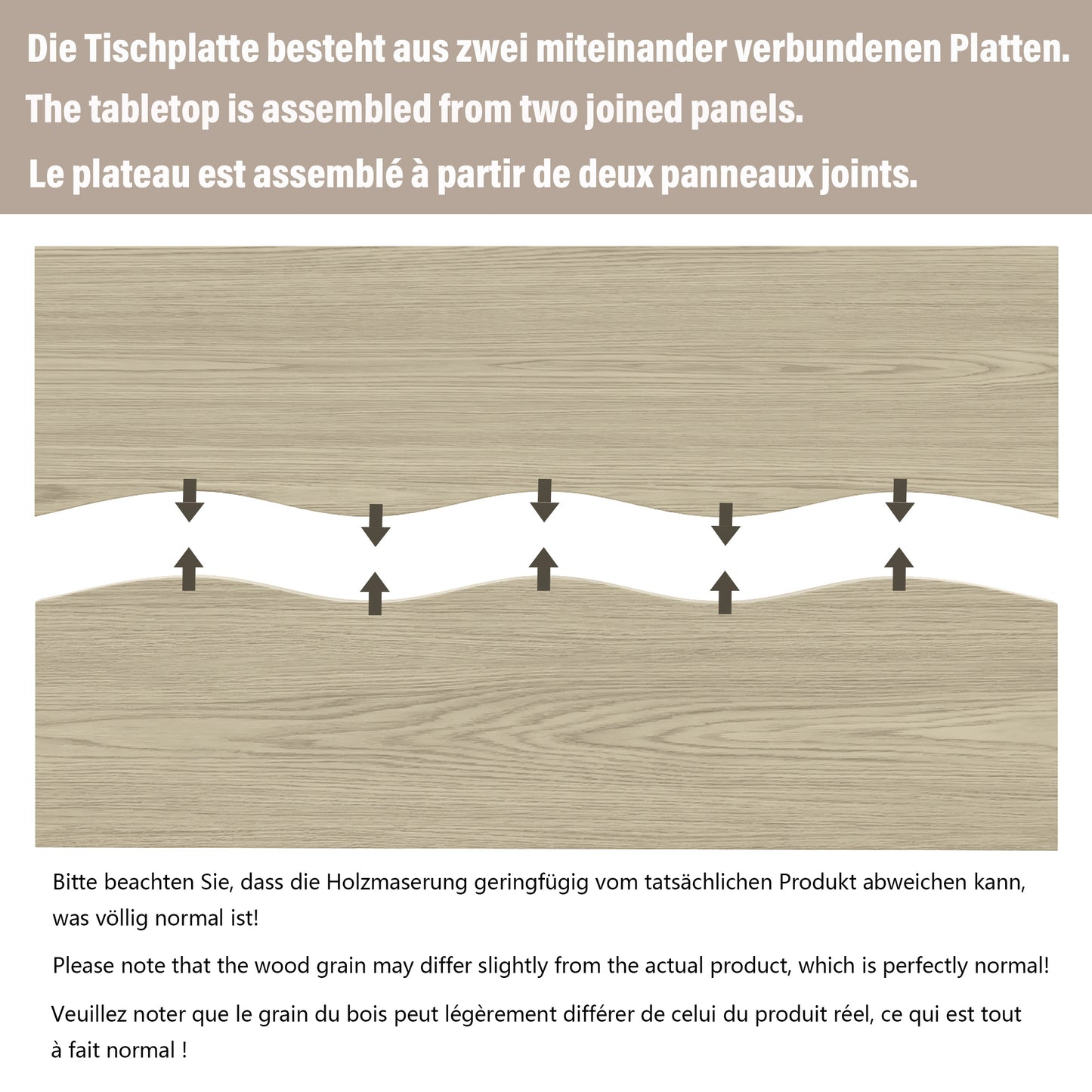Eettafel – Tafel – Keukentafel – Eetkamertafel – Dinertafel – Rechthoekig Model – 160x80 cm – MDF Blad Licht Hout – Stevig Metaal Onderstel