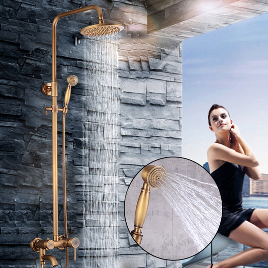 Douchekopset – Douchekopset – Doucheset – Regendouche – Doucheaccessoires – Retro Design – 3 Waterstanden – Geschikt voor Warm en Koud Water – Keramische Klep