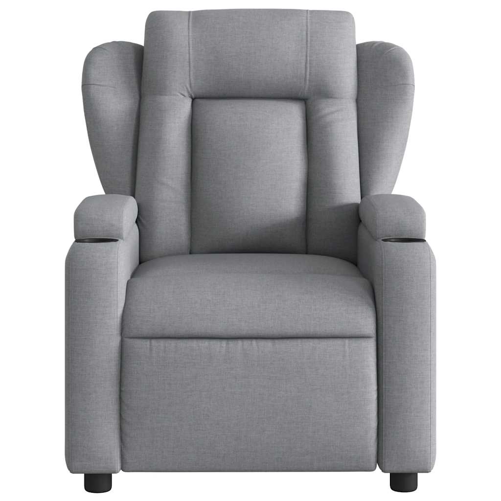 Relaxstoel – Fauteuil – Loungefauteuil – Relaxfauteuil – Leunstoel – Handmatig Verstelbaar Tot 135 Graden – Inclusief Massagefunctie – Donkergrijze Ademend Stof