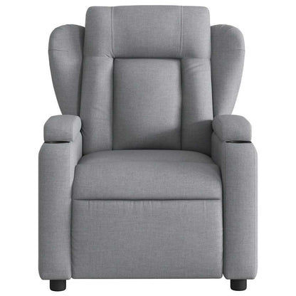 Relaxstoel – Fauteuil – Loungefauteuil – Relaxfauteuil – Leunstoel – Handmatig Verstelbaar Tot 135 Graden – Inclusief Massagefunctie – Donkergrijze Ademend Stof