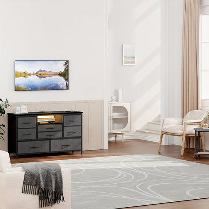 Ladekast – Ladenkast – Kommode – Opbergkast – Dressoir – 8 Lades – Robuust Metalen Frame – Matzwart Zonder Montage