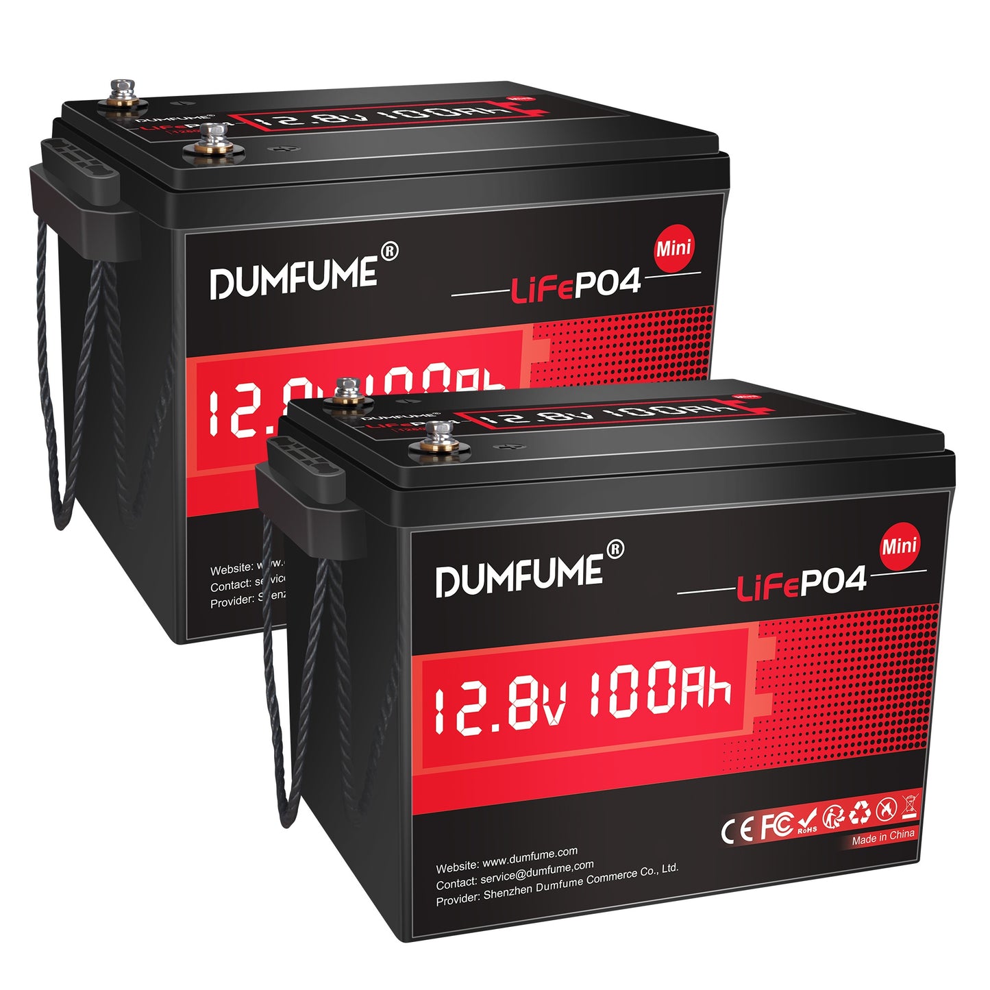Lithium Accu – Lithium Batterij – LiFePO4 Accu – Lithium IJzerfosfaat Accu – 12V 100Ah Mini Max – Ingebouwde 100A BMS – 6000 Cycli Levensduur