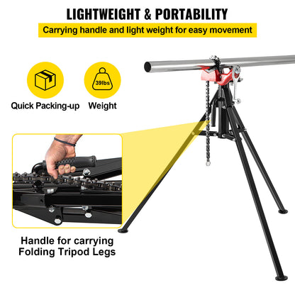 Kettingtang – Kettingbreker – Kettingschakeltang – Kettingsluiter – Kettingschakel Tang – Grote Pijpcapaciteit 1/8"-5" – Slipvaste Ketting 67 cm
