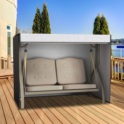 Beschermhoes Schommel – Schommelhoes Buiten – Schuttinghoes – Loungehoes – Bescherming Schommel – 210D Oxford Stof – UV- en Waterbestendig – Zwarte Beschermhoes 160x120x170 cm
