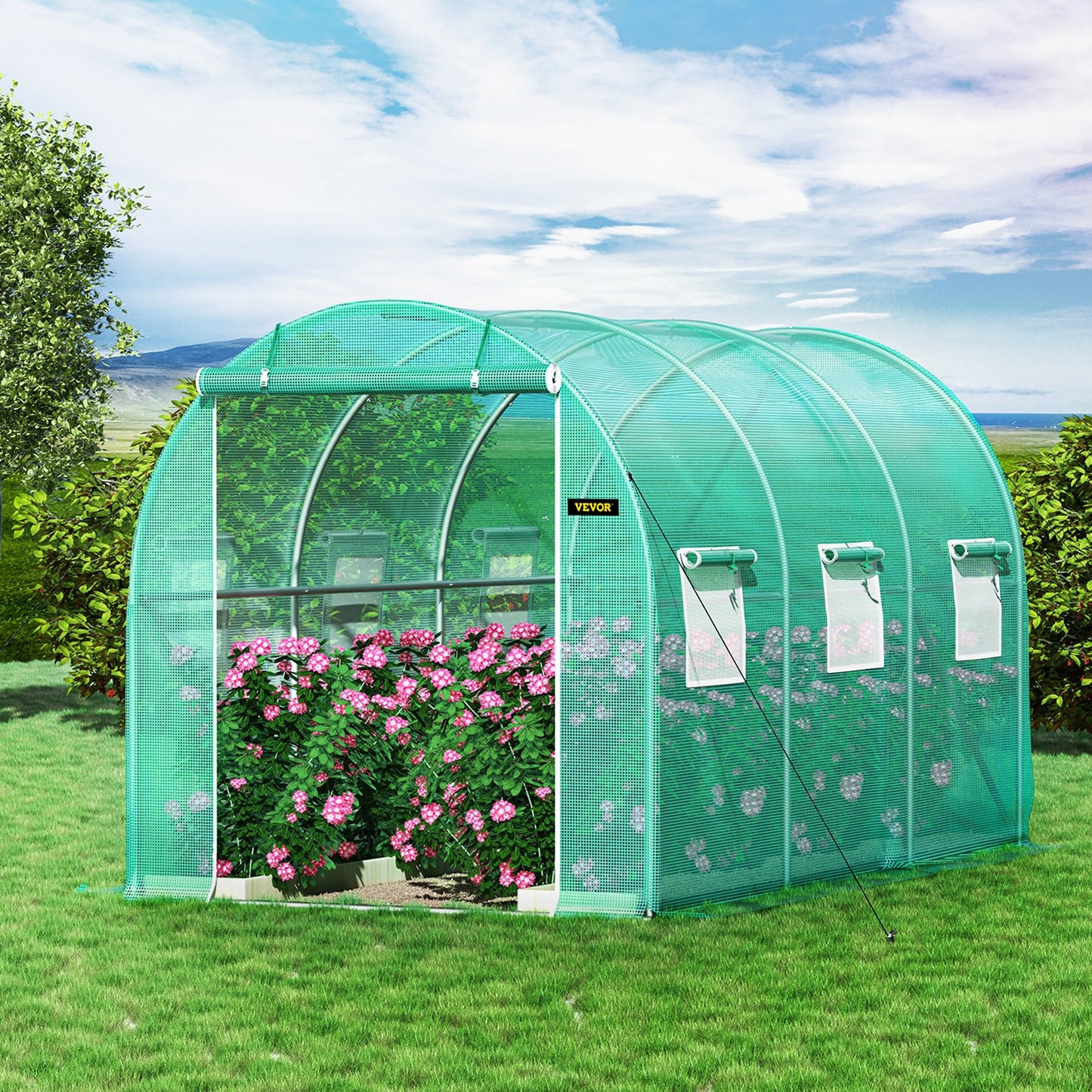 Walk-in Tunnel Kas – Tunnelkas – Kweekkas – Groentenkas – Plantenkas – Gegalvaniseerd Stalen Frame – Waterdichte UV-bestendige PE-folie