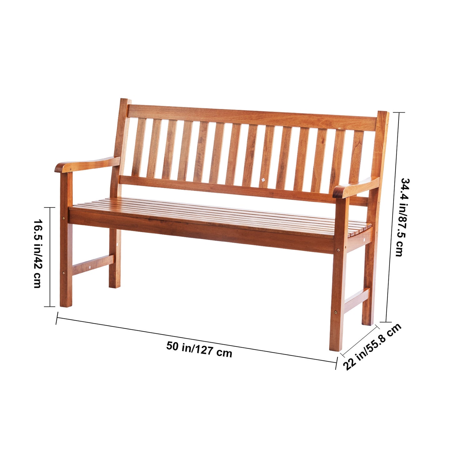 Tuinbank – Buitenbank – Houten Bank – Parkbank – Balkonbank – Massief Hardhout – Weerbestendig – Draagvermogen 363 kg