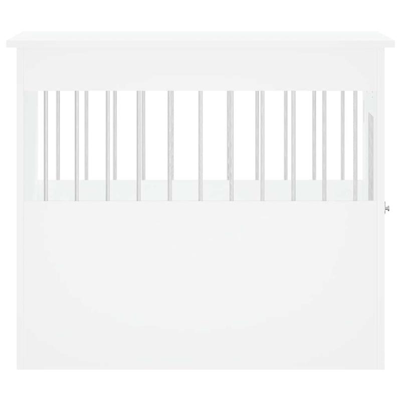 Dog Cage Made of Engineered White Wood 55X80X68 Cm