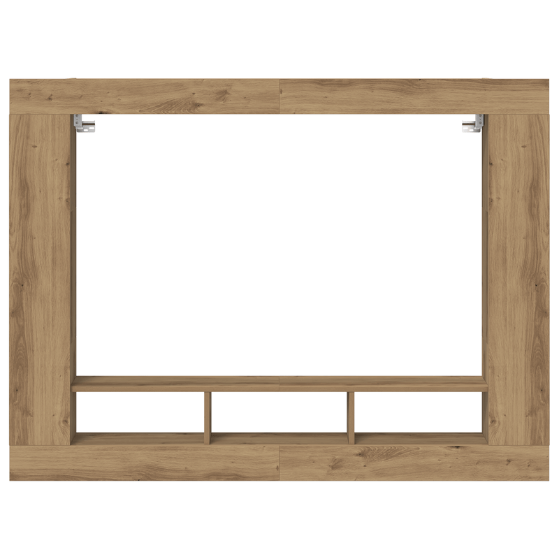 Houten TV-standaard – TV-meubel – Media Console – TV-kast – Tv-rek – Stevig hardhout – Ruimtebesparend design 152x22x113 cm