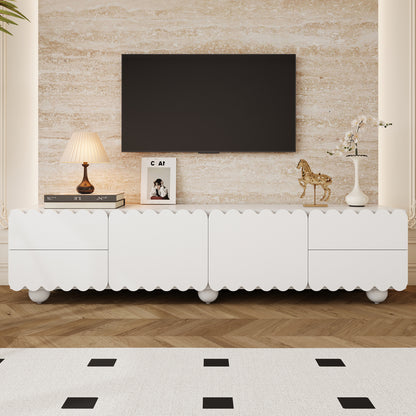 Modern White TV Cabinets, TV Stands, TV Panels, and Low-Profile TV Units | Featuring Unique Designs, Metal Construction, No Electricity Required
