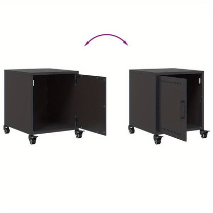 Bedside Tables 2pcs 36X39X43.5 Cm Steel Black