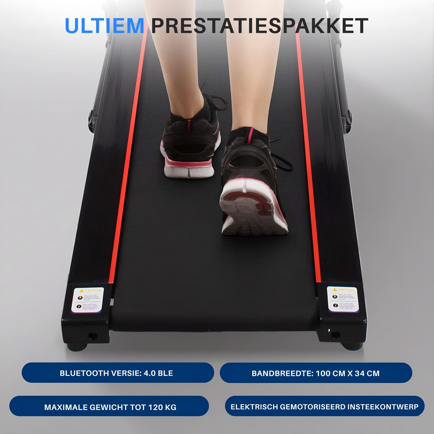 Loopband – Treadmill – Hardloopband – Wandelband – Fitnessapparaat – Inklapbaar Design – Aluminium Behuizing – LCD Display – Bluetooth Connectiviteit
