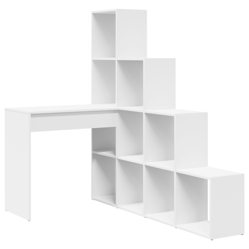 Bureau – Schrijftafel – Computertafel – Werkplek – Bureautafel – Strak Wit – Ruime Werkruimte – Zonder Elektriciteit