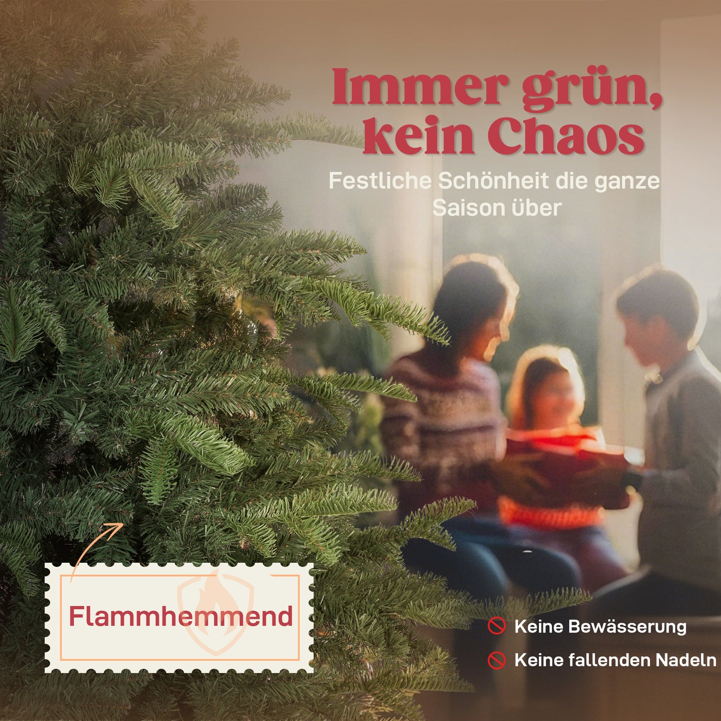 Kunstkerstboom – Nepkerstboom – Kerstboom Kunst – Kunstige Kerstboom – Valse Kerstboom – 180 cm Hoog – Brandvertragend PVC En Metaal