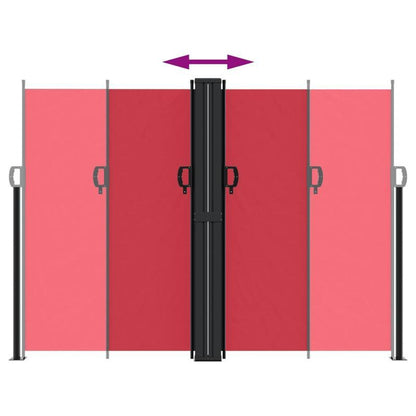 Uittrekbaar Privacy Scherm – Balkonscherm – Tuinscherm – Beschermingsdoek – Windscherm – Verstelbaar – Zonlicht Blokkerend - Rood