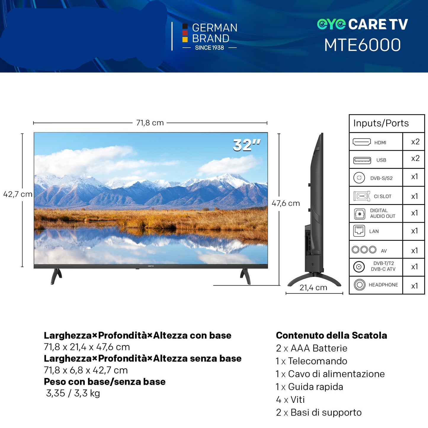 Smart TV – Televisie – LED TV – Internet TV – 32 Inch – HD Beeldkwaliteit Met HDR10 – Google TV Met Spraakbediening