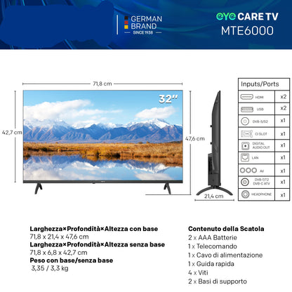 Smart TV – Televisie – LED TV – Internet TV – 32 Inch – HD Beeldkwaliteit Met HDR10 – Google TV Met Spraakbediening