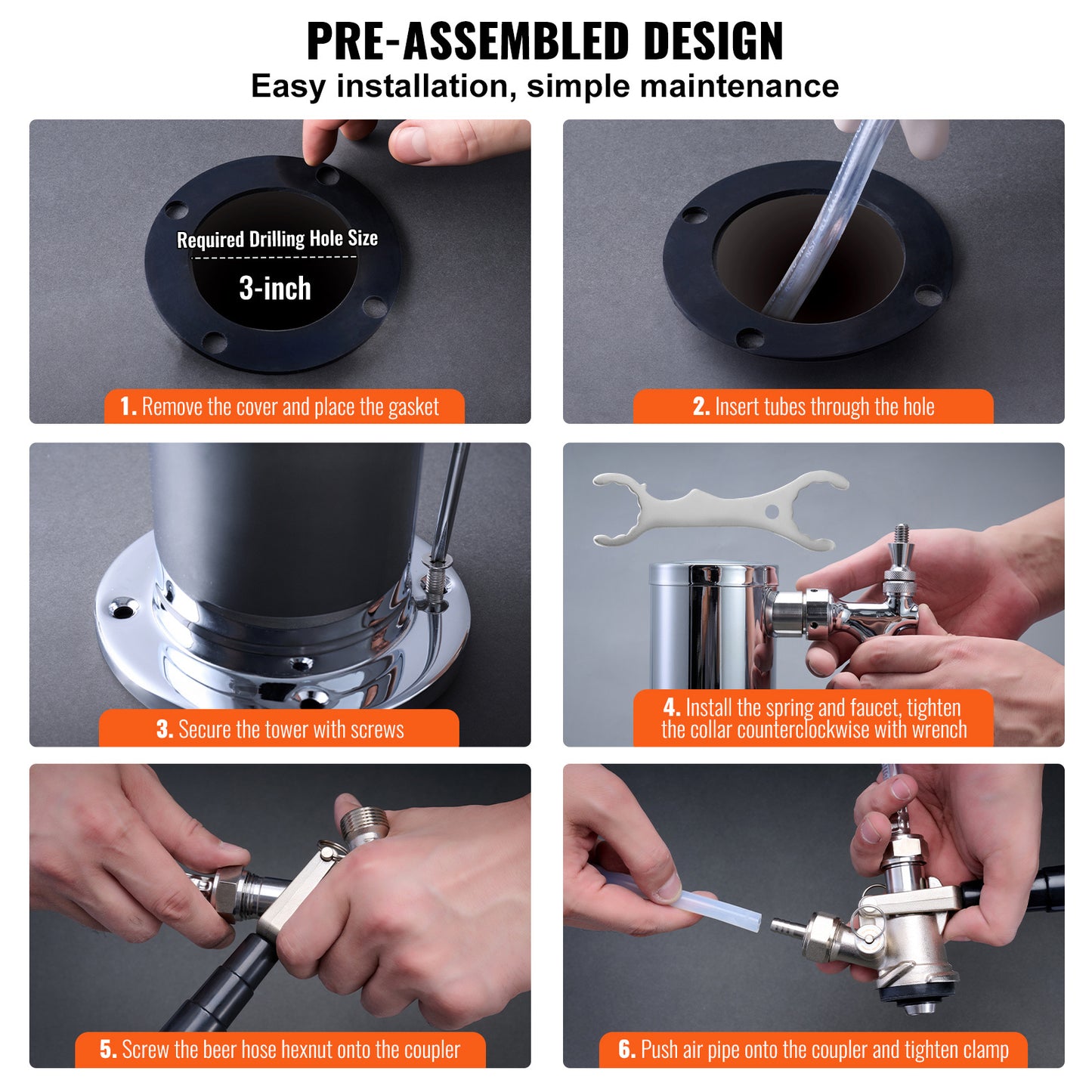 Dubbele Bierkraan – Bierdispensers – Bierkraan Set – Kegerator Tap – Tapinstallatie – RVS 304 Staal – Dual Gauge Drukregelaar