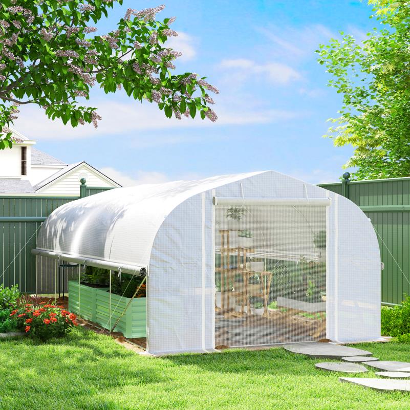 Kweektunnel – Kweekkas – Tuintunnel – Broeikas – Plantentunnel – 6x3x2 Meter – UV-bestendig Plastic Zeil – Gegalvaniseerd Stalen Frame