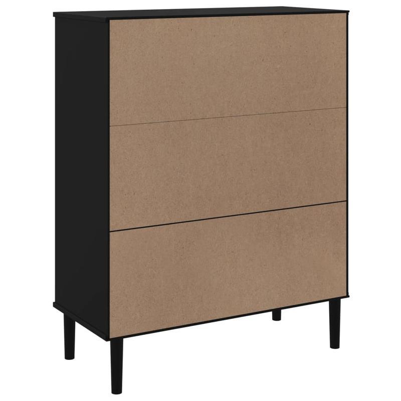 Modern Minimalist Wooden Sideboard - 90x40x112cm (35x16x5.9in) Removable & Durable Hardwood & Artificial Wood Frame with 2 Drawers, Open Shelves & 2 Side Shelves for Living Room, Bedroom, Office, Versatile Storage Solution, C